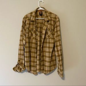 Yellow Plaid Button Down Shirt